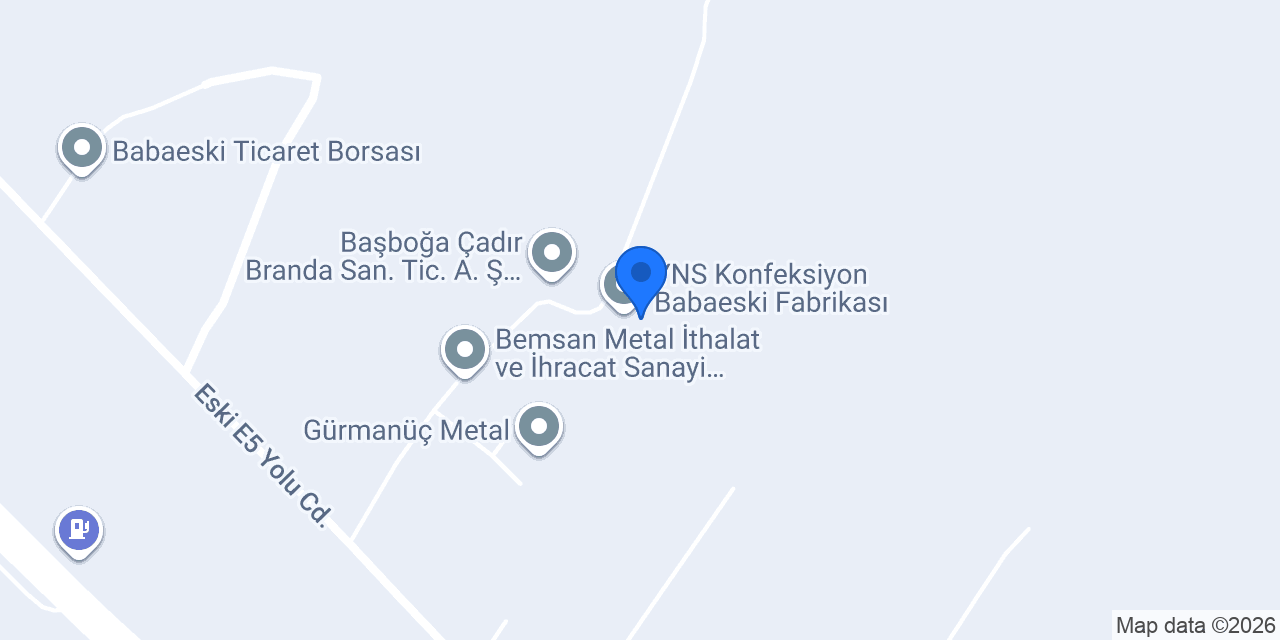 YNS Konfeksiyon Babaeski Fabrikası konumu