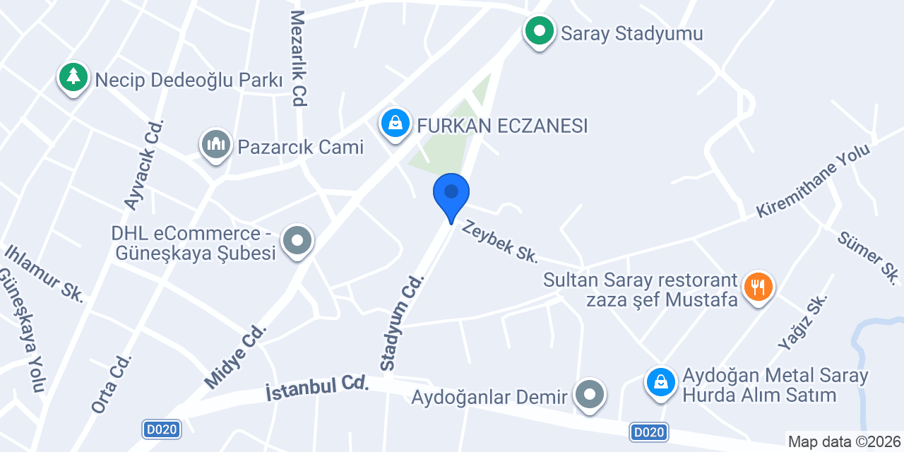 Saray İlçe Jandarma Komutanlığı konumu