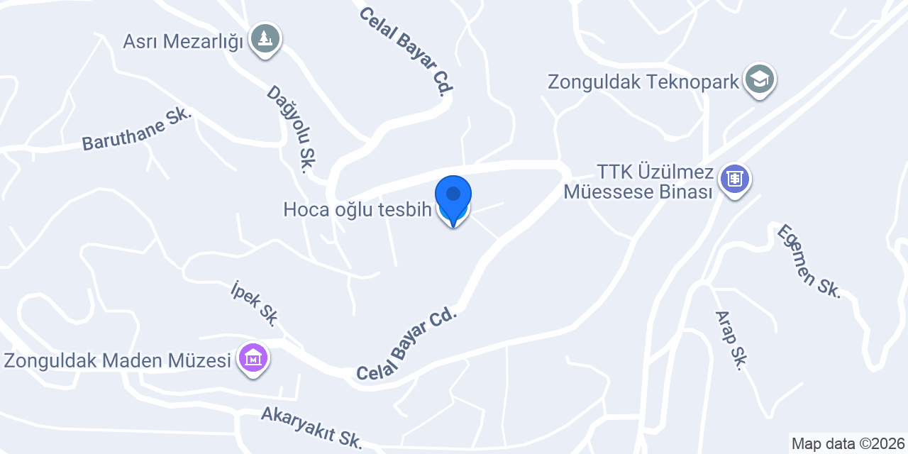 Hoca oğlu tesbih konumu