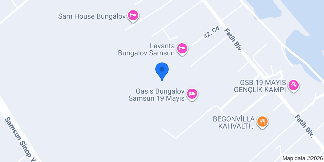Doğa Boheme Bunglov&Villa Samsun konumu