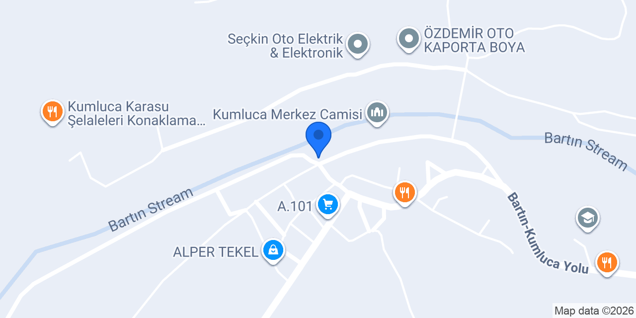 Bartın Kumluca Beldesi Minibüs Dolmuş Durağı Yazıhanesi konumu
