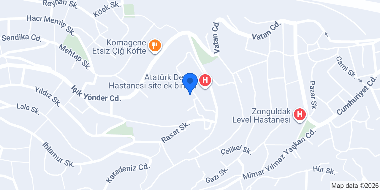 Zonguldak Devlet Hastanesi konumu