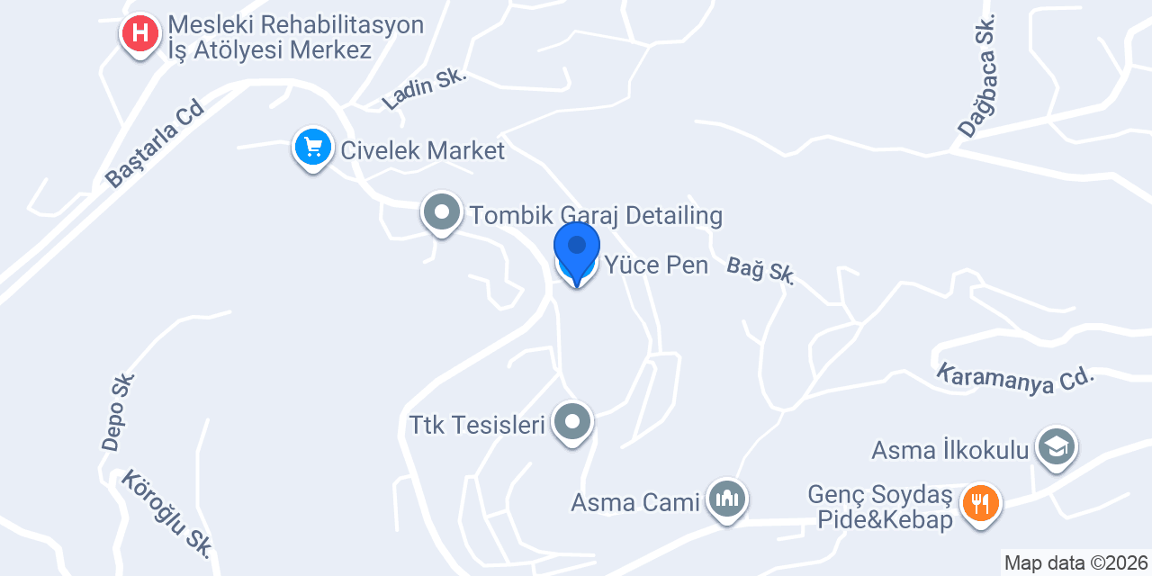 Yüce Pen konumu