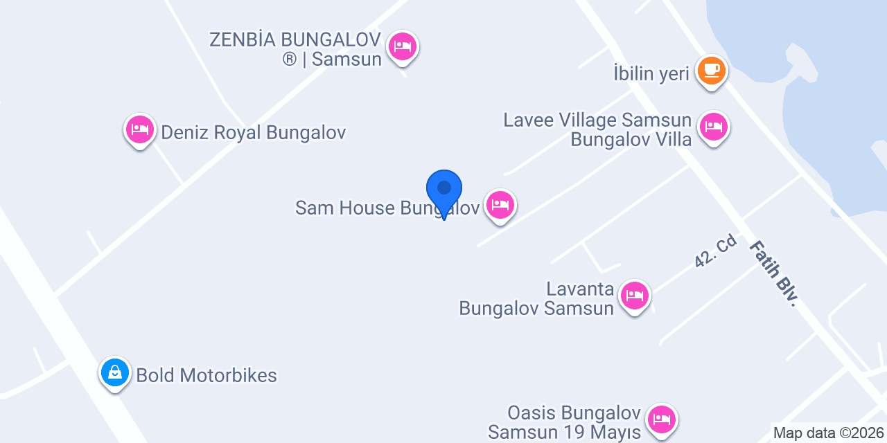 Pangolin Bungalov Samsun konumu