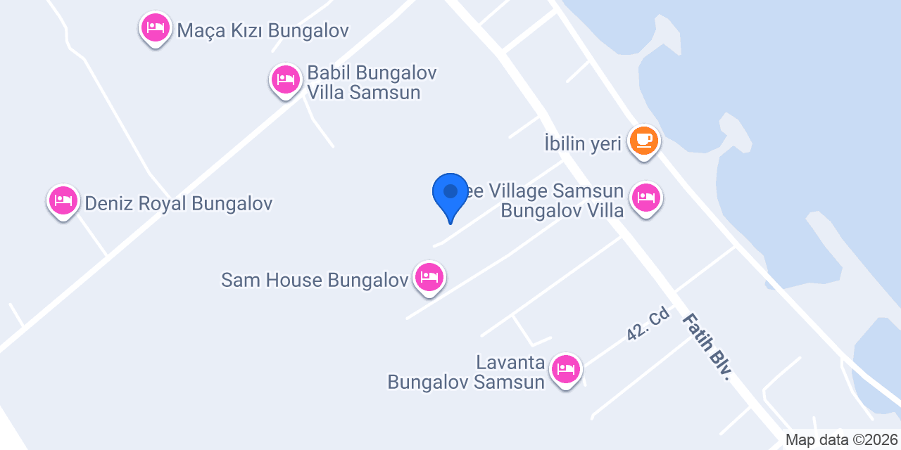 Samsun VİP Bungalov konumu