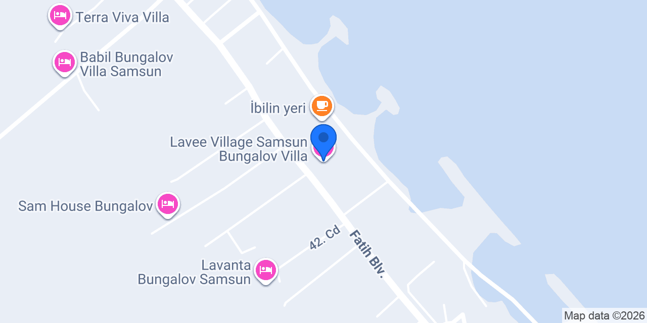 Lavee Village Samsun Bungalov Villa konumu