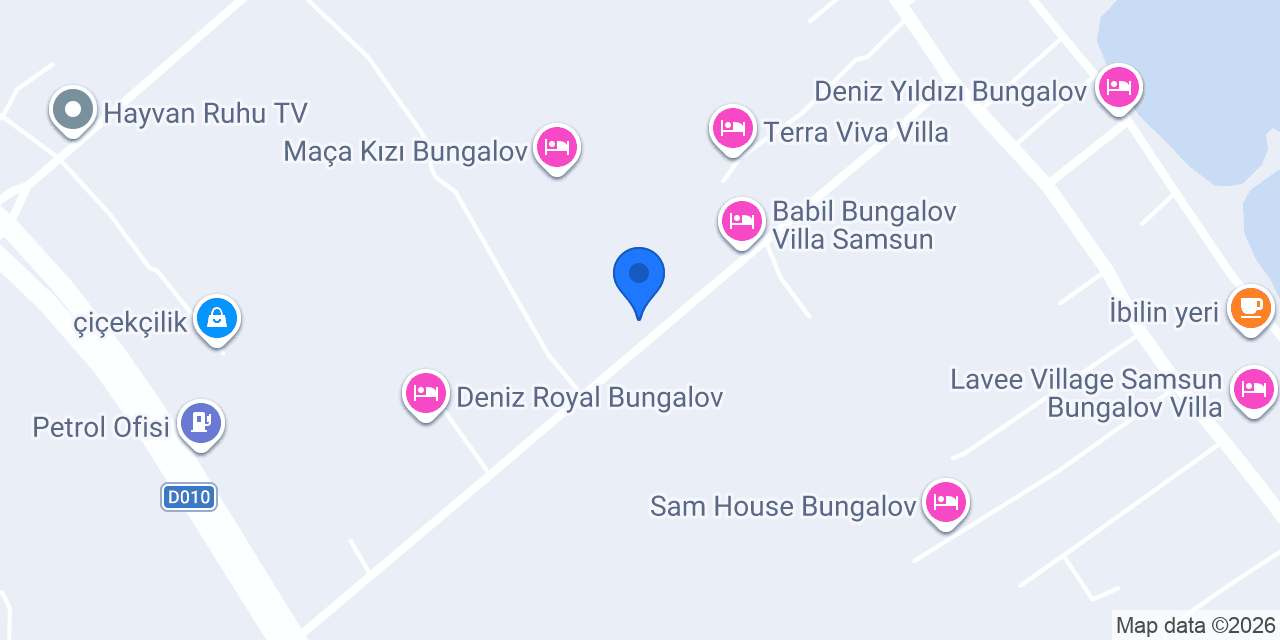 Samsun 19 Mayıs ŞATO BUNGALOV konumu