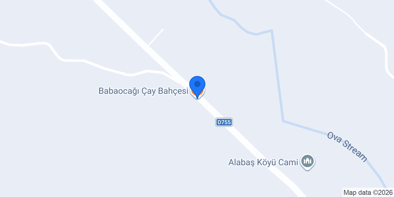 Babaocağı Çay Bahçesi konumu