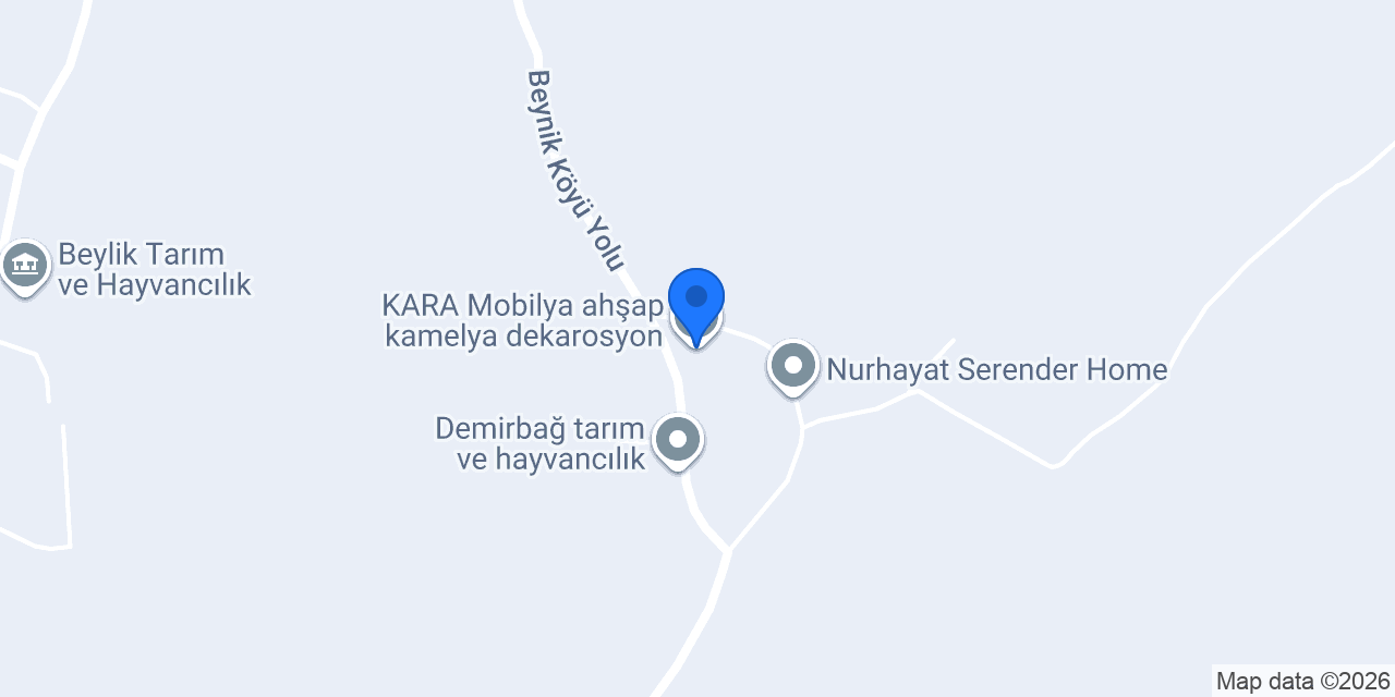 KARA Mobilya ahşap kamelya dekarosyon konumu