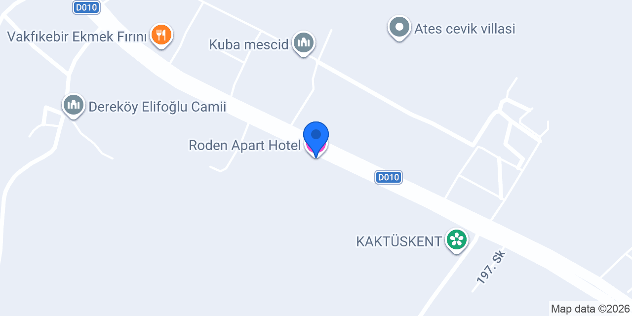 Roden Apart Hotel konumu