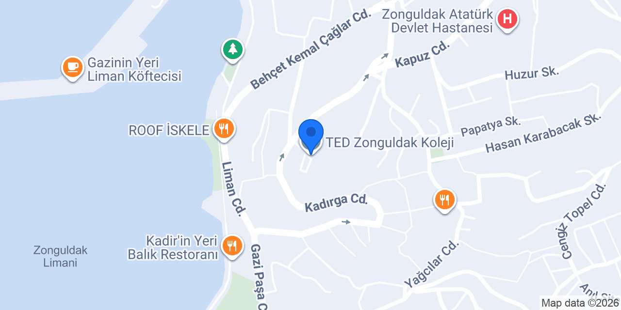 TED Zonguldak Koleji konumu