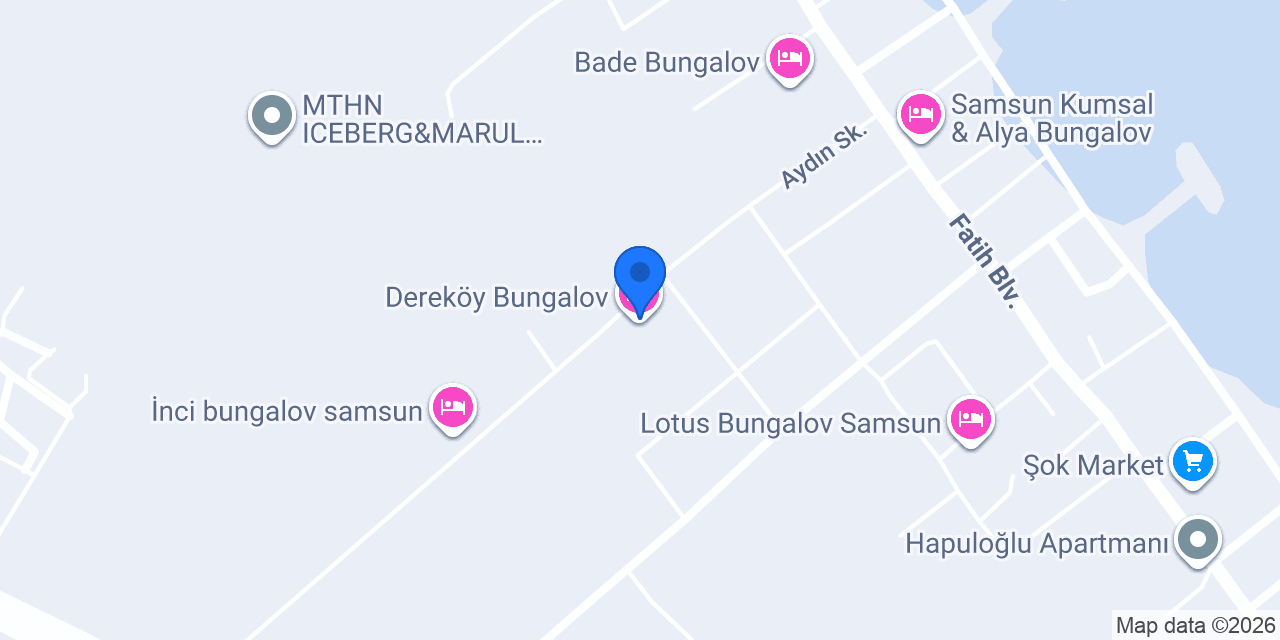 Samsun Elit Bungalov konumu
