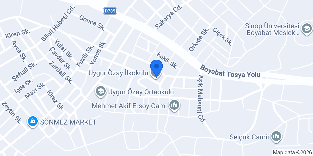 Uygur Özay İlkokulu konumu