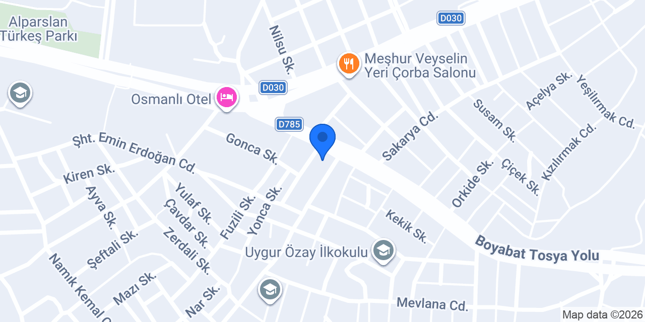 Boyabat Huzur Öğrenci Yurdu konumu