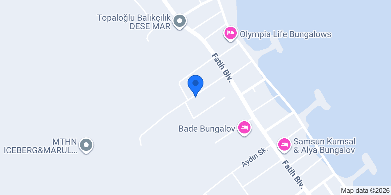 Çağla Bungalov Samsun konumu