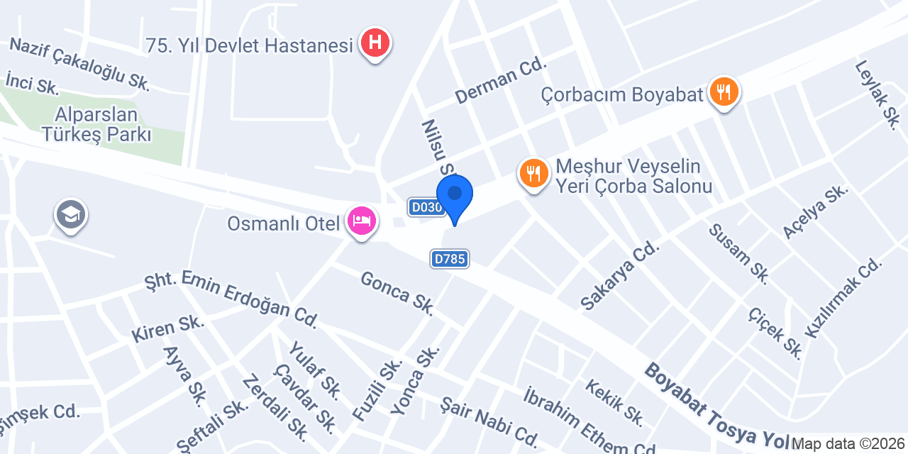 Boyabat Simit Sarayi konumu