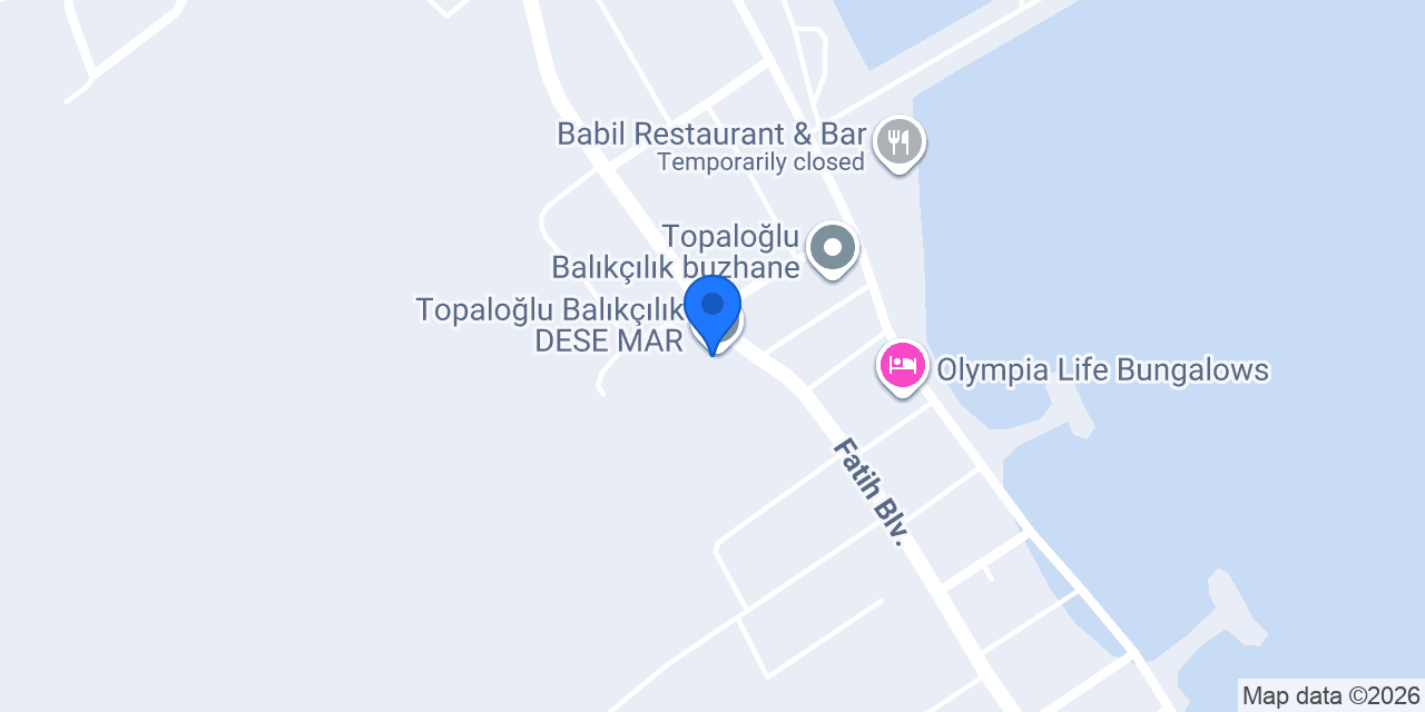 Topaloğlu Balıkçılık DESE MAR konumu