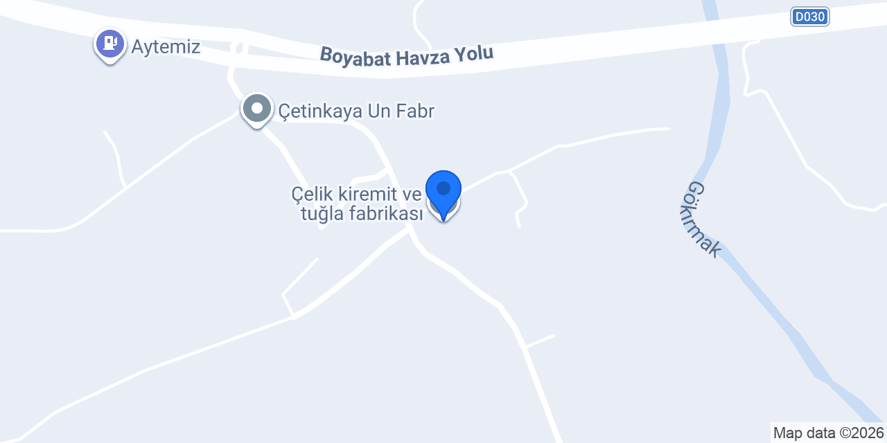Çelik kiremit ve tuğla fabrikası konumu