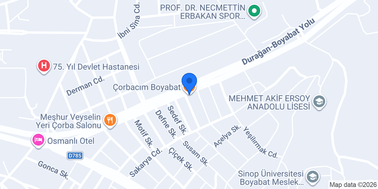 Çorbacım Boyabat konumu