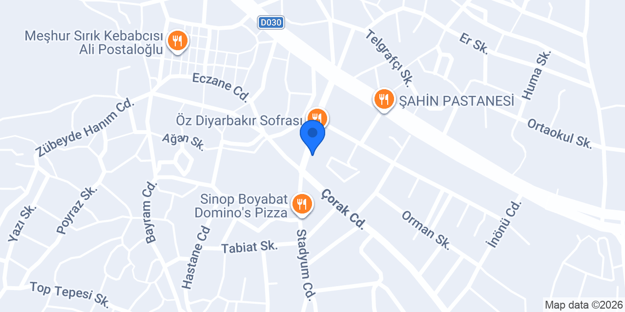 Boyabat SMS Bilgisayar konumu