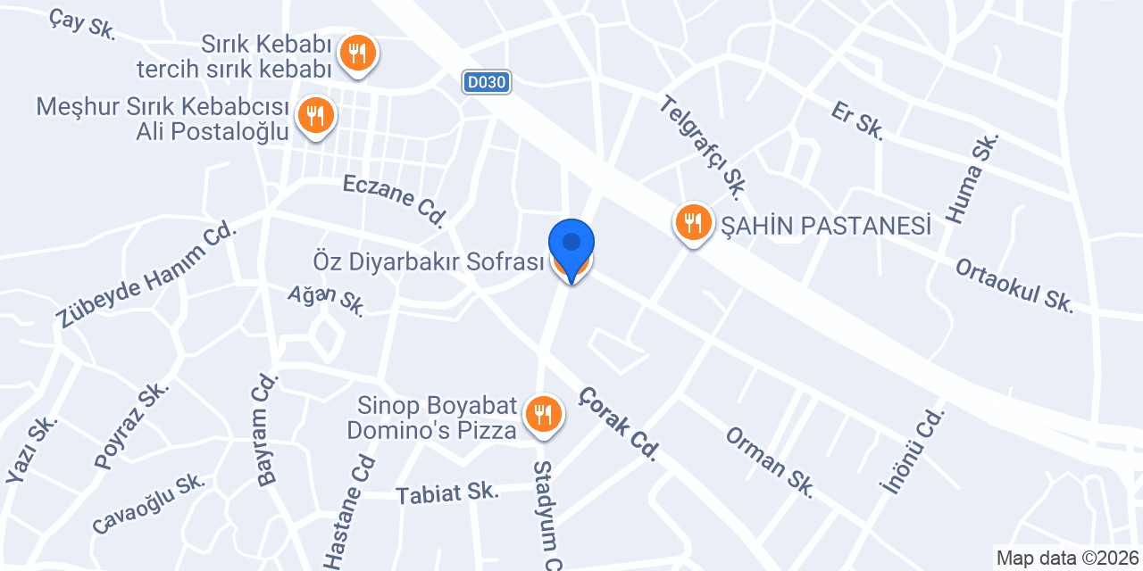 Öz Diyarbakır Sofrası konumu