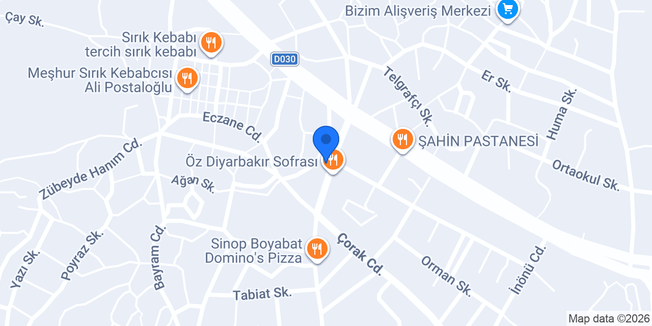 Boyabat Ekomini (No.4 Stadyum Tekel) konumu