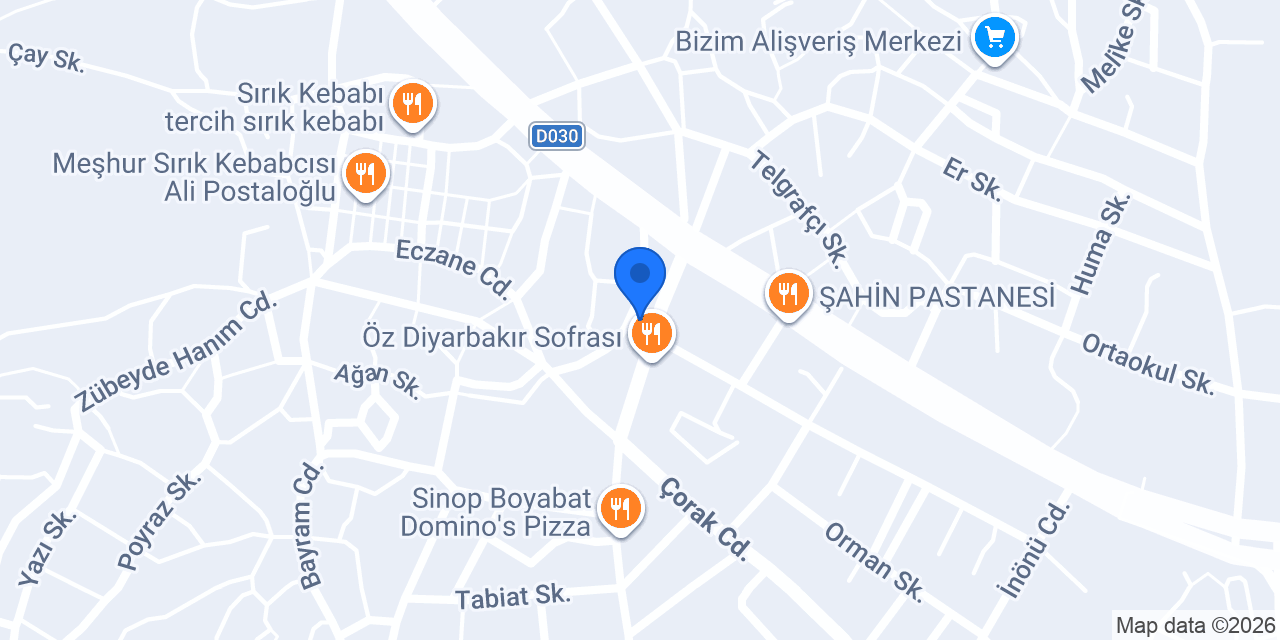 Boyabat Fulya Çiçekçilik konumu