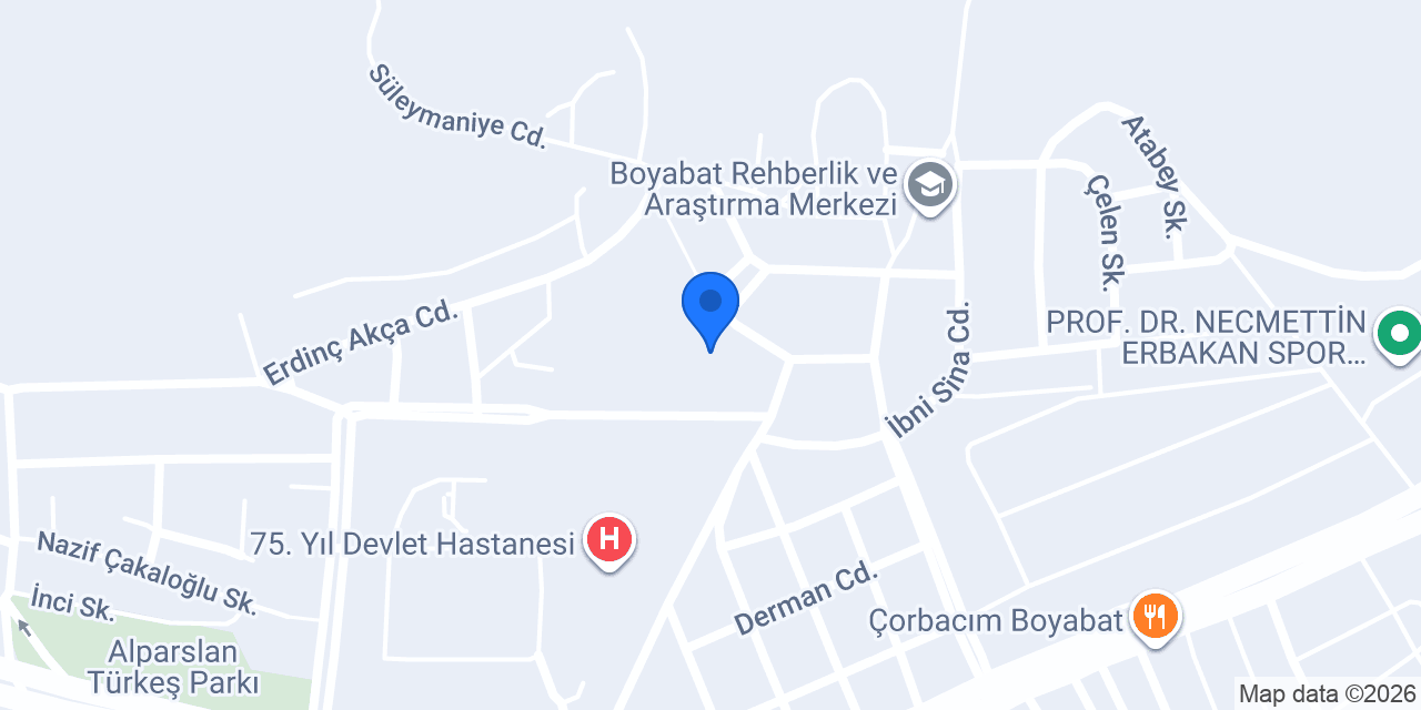 Boyabat Erkek Öğrenci Yurdu konumu
