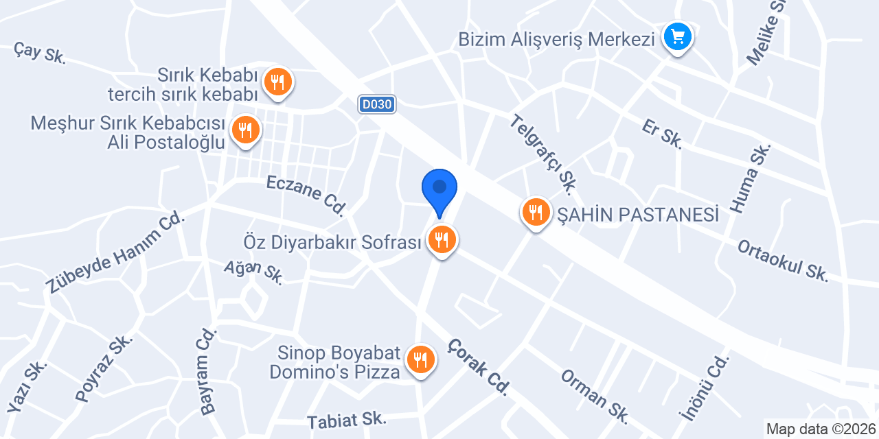 Sürat Kargo Boyabat Şube konumu