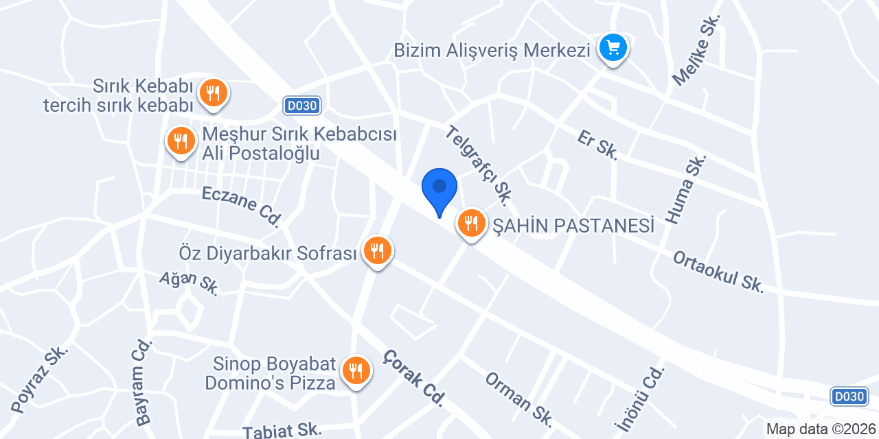 Derya Kitap Kırtasiye konumu