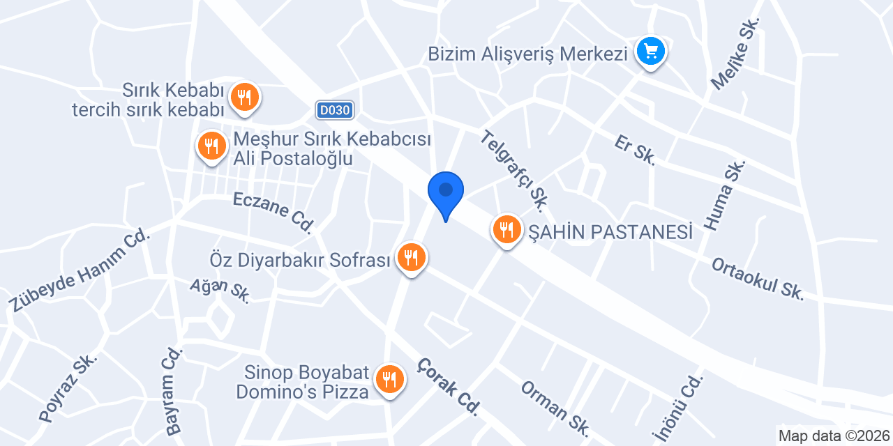 Boyabat Taksi (Bayram Özaslan) konumu