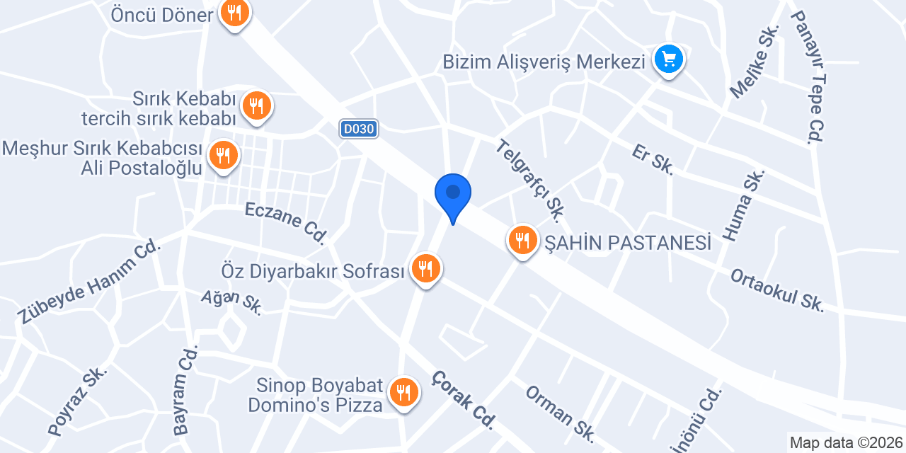 Boyabat taksi konumu