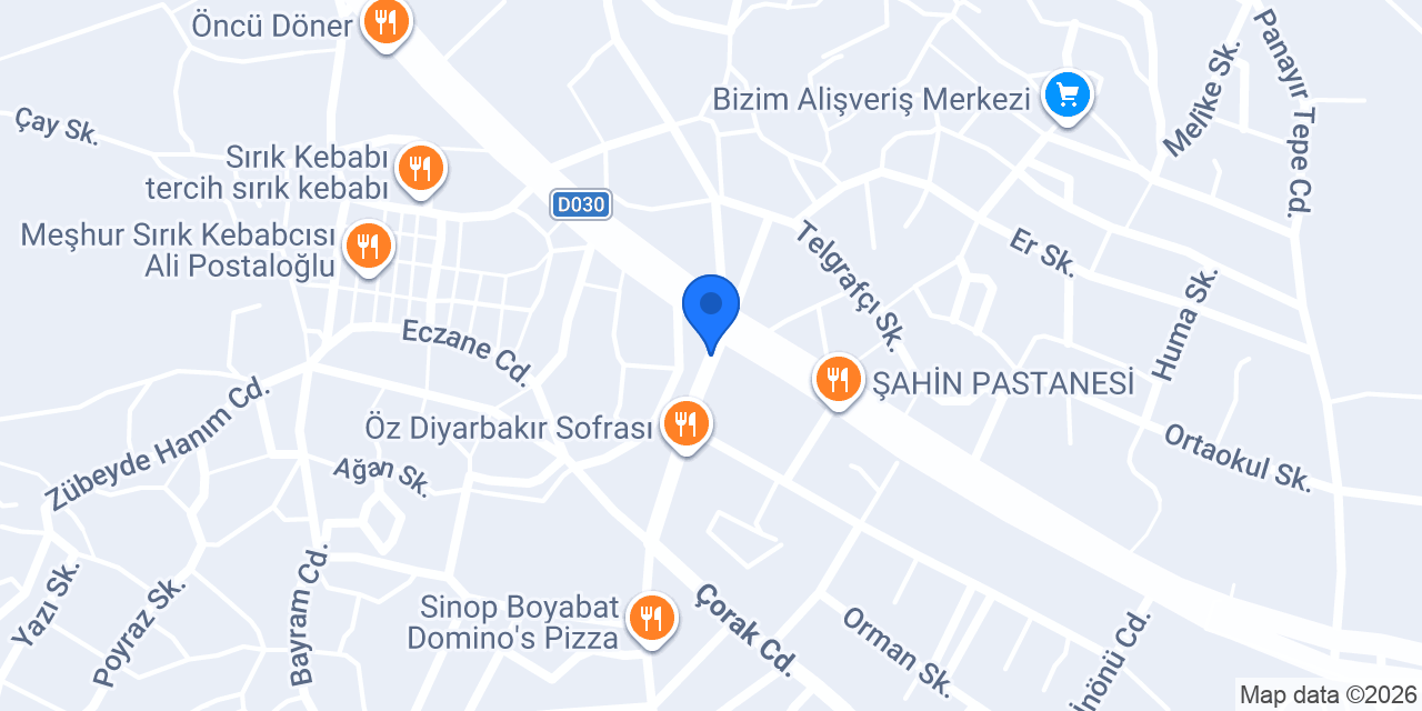 Boyabat Emlak konumu