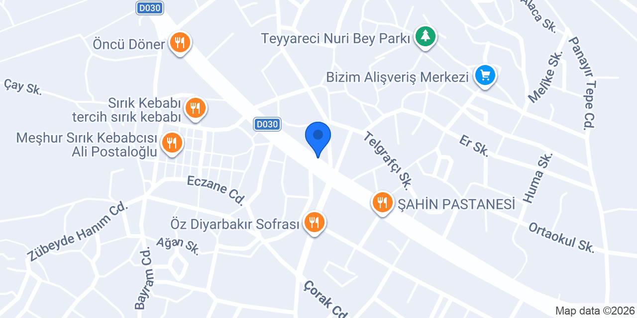 Yetişal Ekmek Fırını konumu