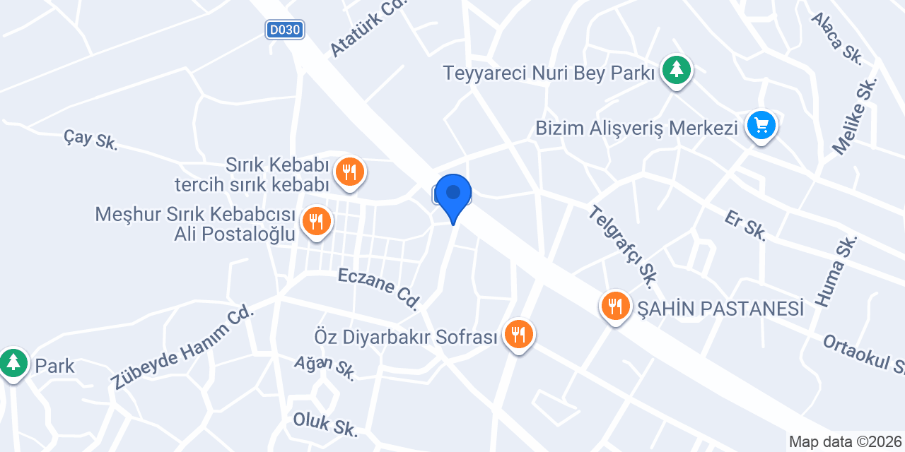 Akgül Tatlı Baklavacı konumu