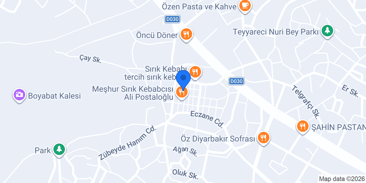 Boyabat Ak Elektrik konumu