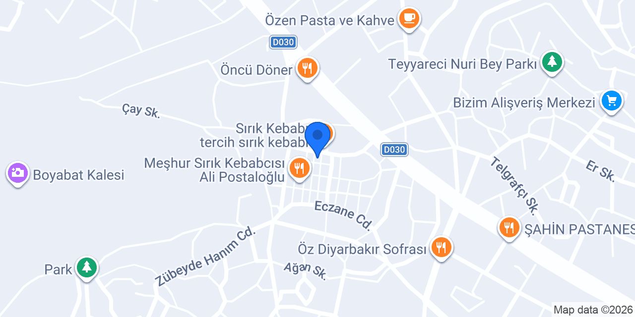Dırman Veteriner Kliniği konumu