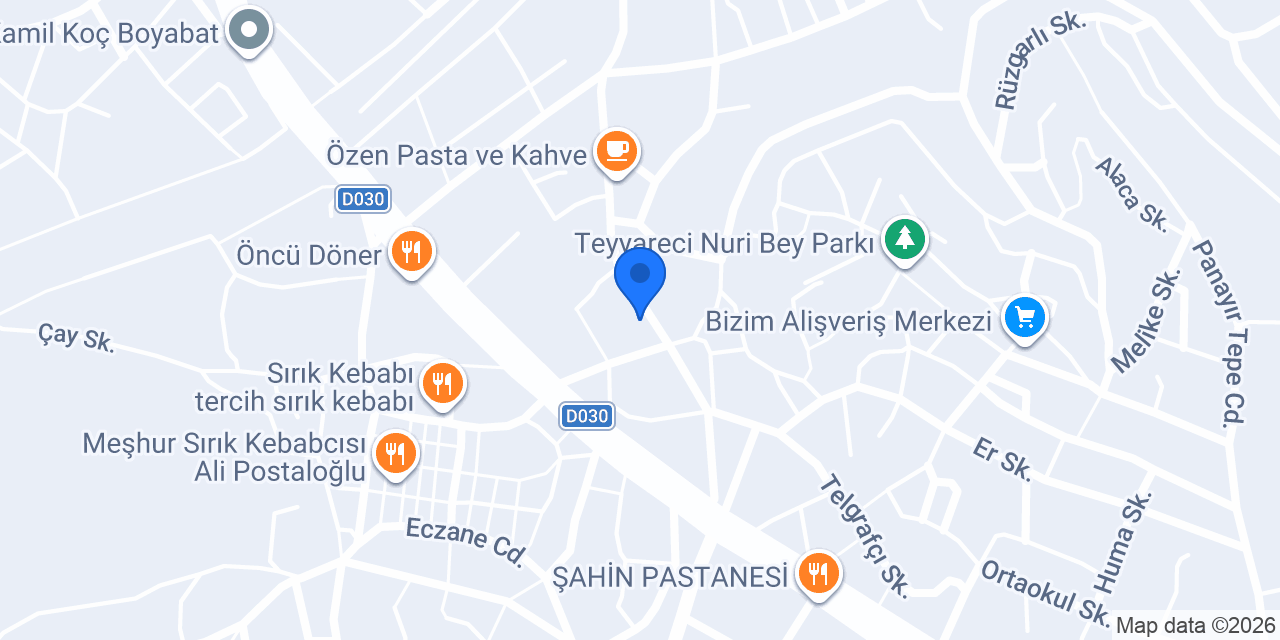 Pala Taksi konumu