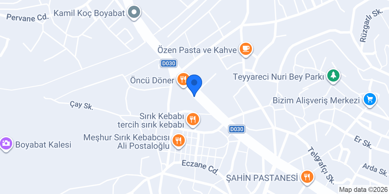 Şahin Pastanesi konumu