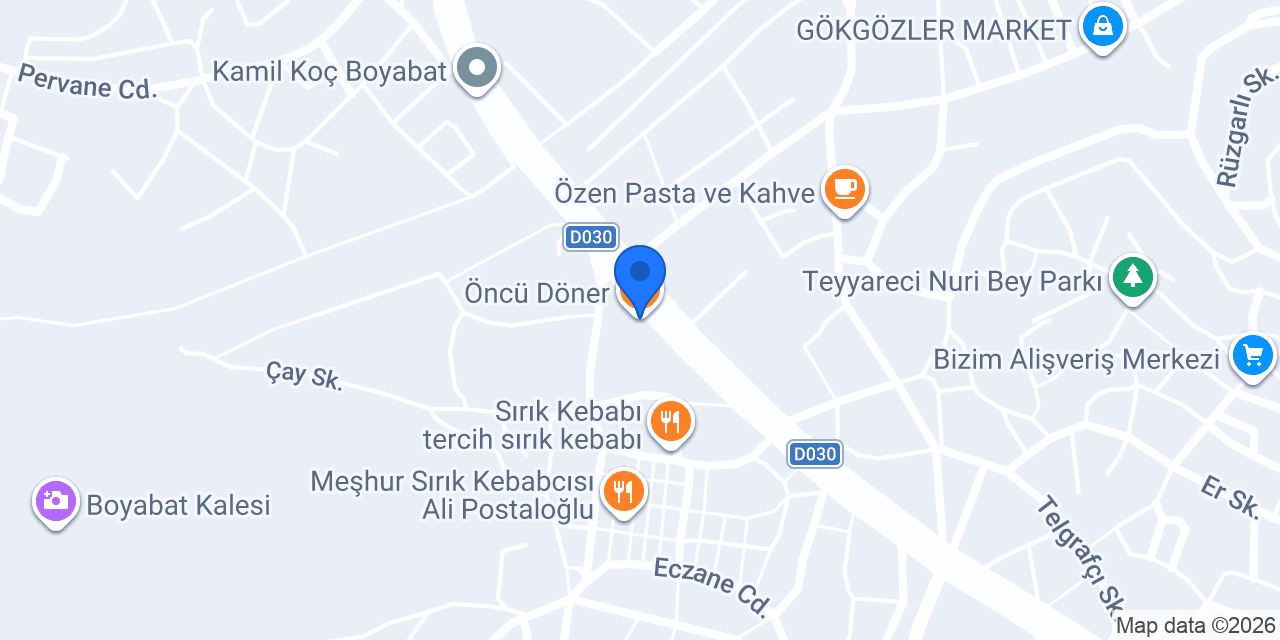 Öncü Döner konumu