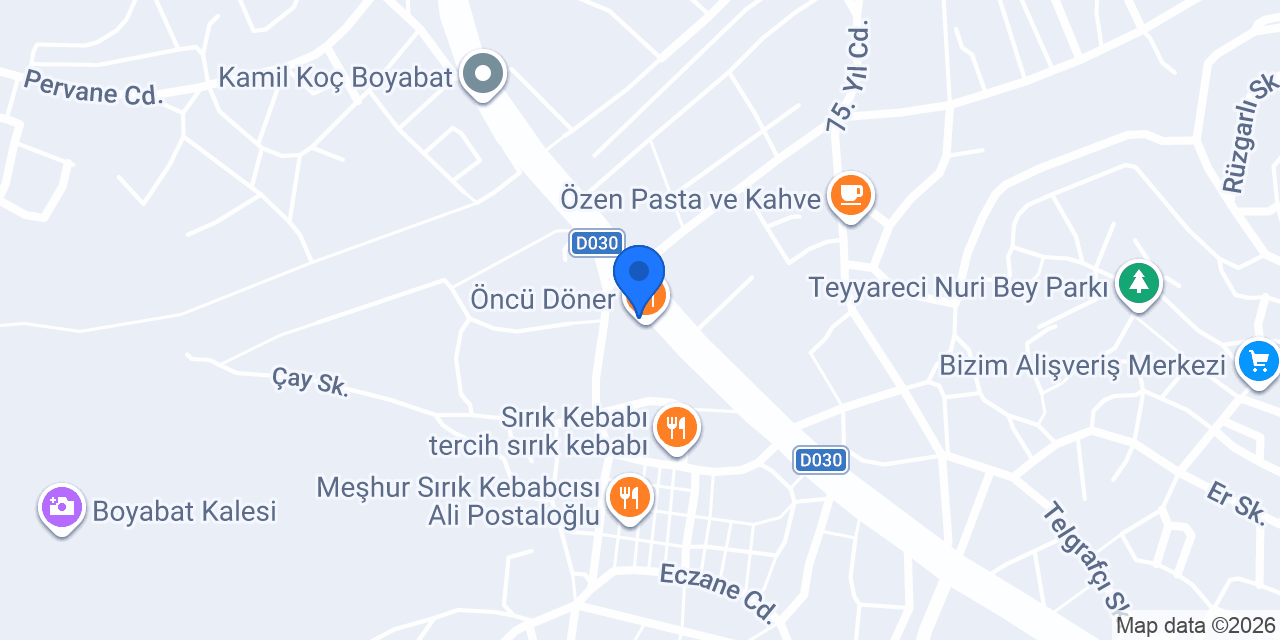 Boyabat Noterliği konumu