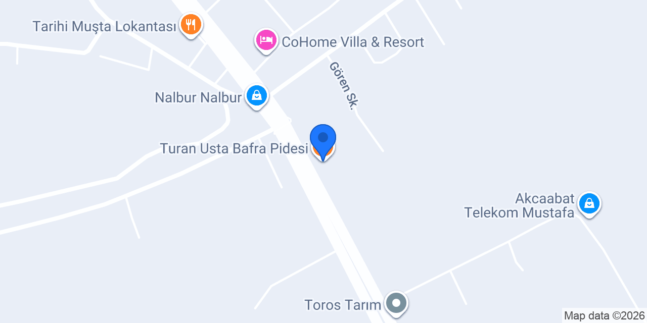 Turan Usta Bafra Pidesi konumu