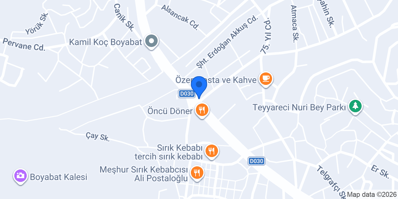 Boyabat Taksi 7/24 konumu