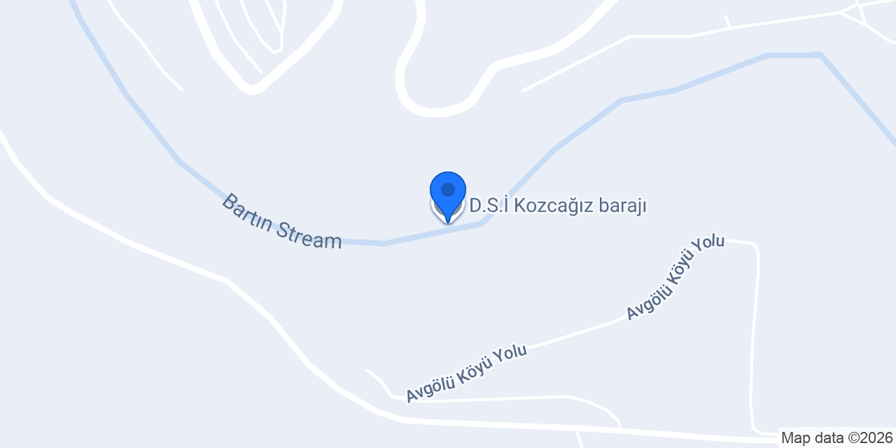 D.S.İ Kozcağız barajı konumu
