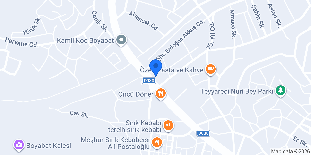 Halkbank Boyabat Şubesi konumu