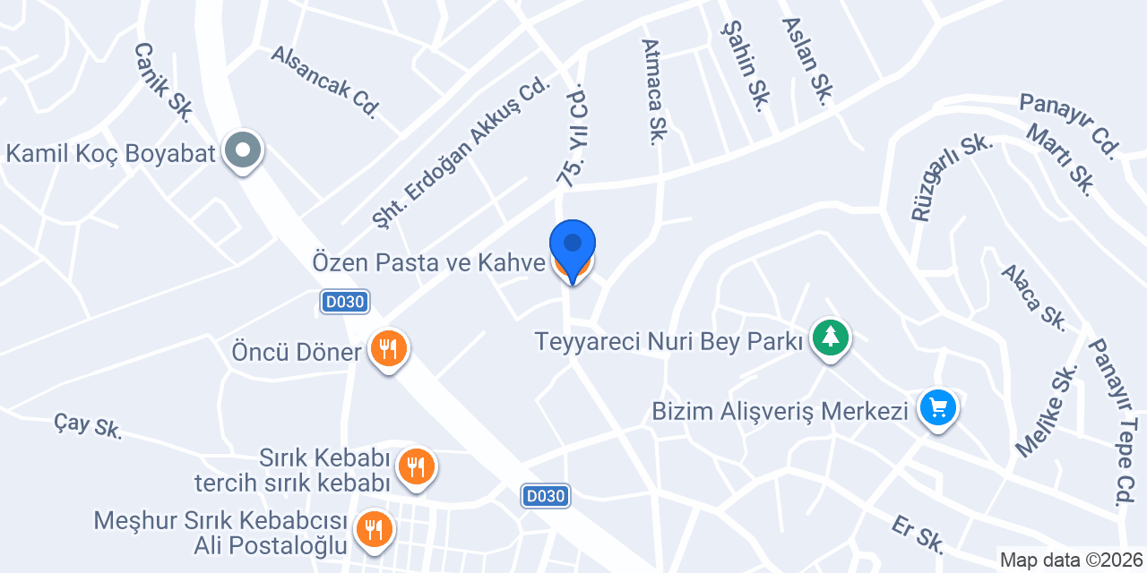 Özen Pasta ve Kahve konumu