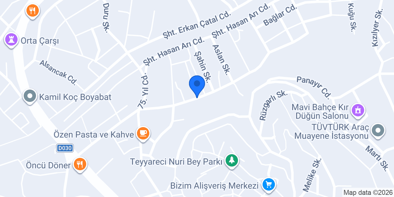 Şok Market konumu