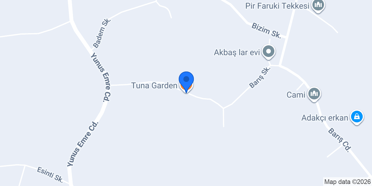 Tuna Garden konumu
