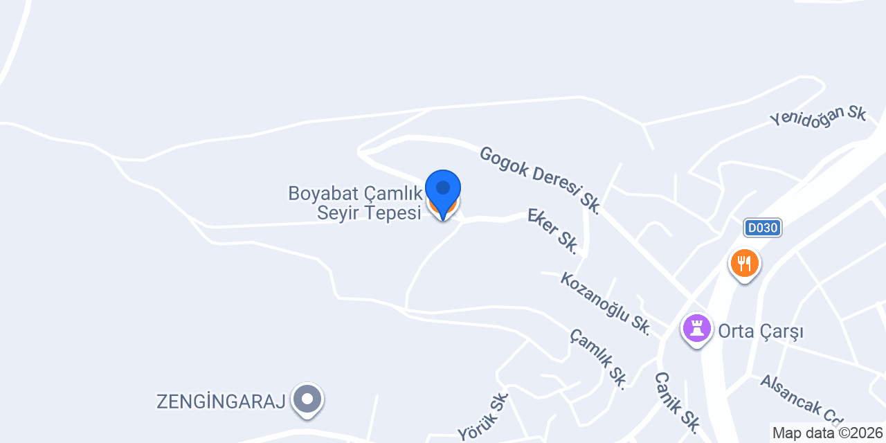 Boyabat Çamlık Seyir Tepesi konumu