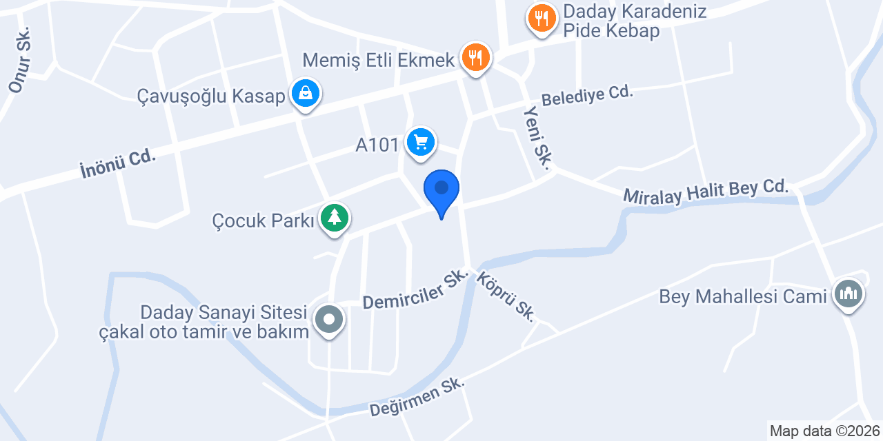 Daday Kaymakamlığı konumu